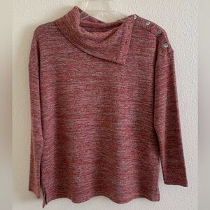 Passport Marled Multicolor Cowl Neck Sweater